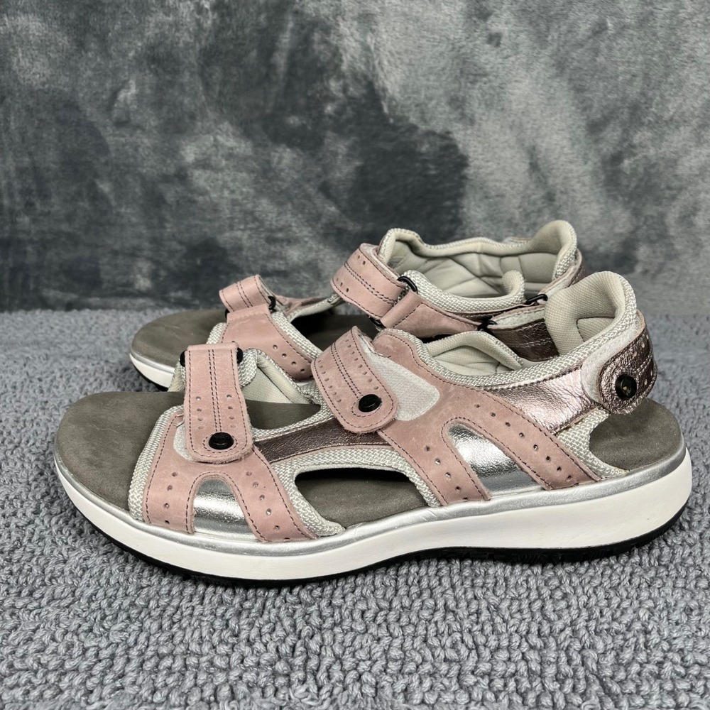 SAS Womens 9.5 M Sport Sandals Mauve Pink Metallic Bronze Adjustable Straps - Picture 2 of 8